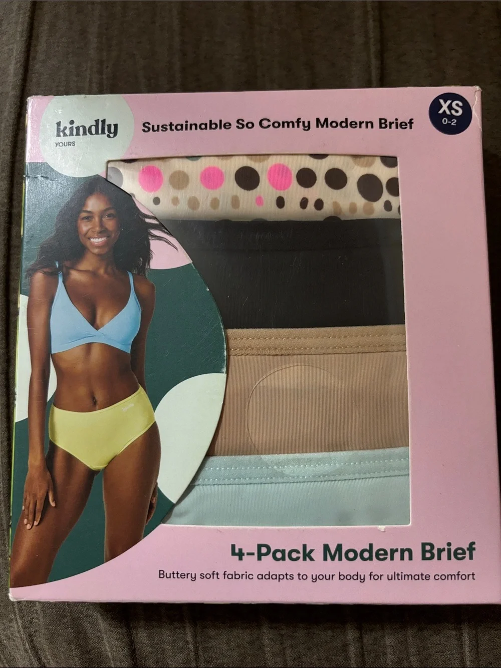 Kindly Yours Women’s So Comfy Micro Brief Underwear, 4-Pack, Size XS